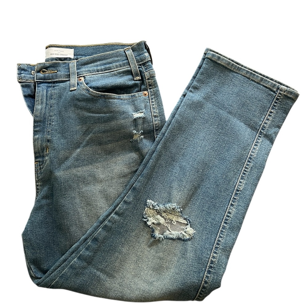 Signature by Levi Strauss High Rise Straight Blue Jeans